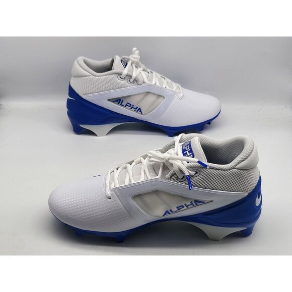 Nike Alpha Menace 4 Pro Football Cleats Mens 9 White Blue FD7037-103